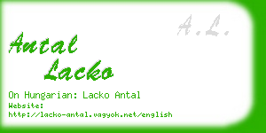 antal lacko business card